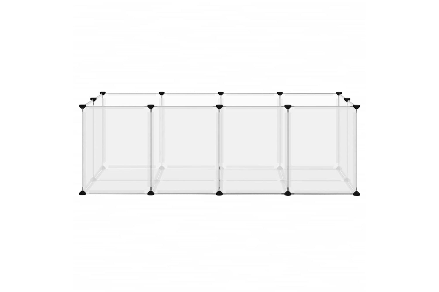 vidaXL 340572 Small Animal Cage Transparent 144x74x46.5cm Pp And Steel-2