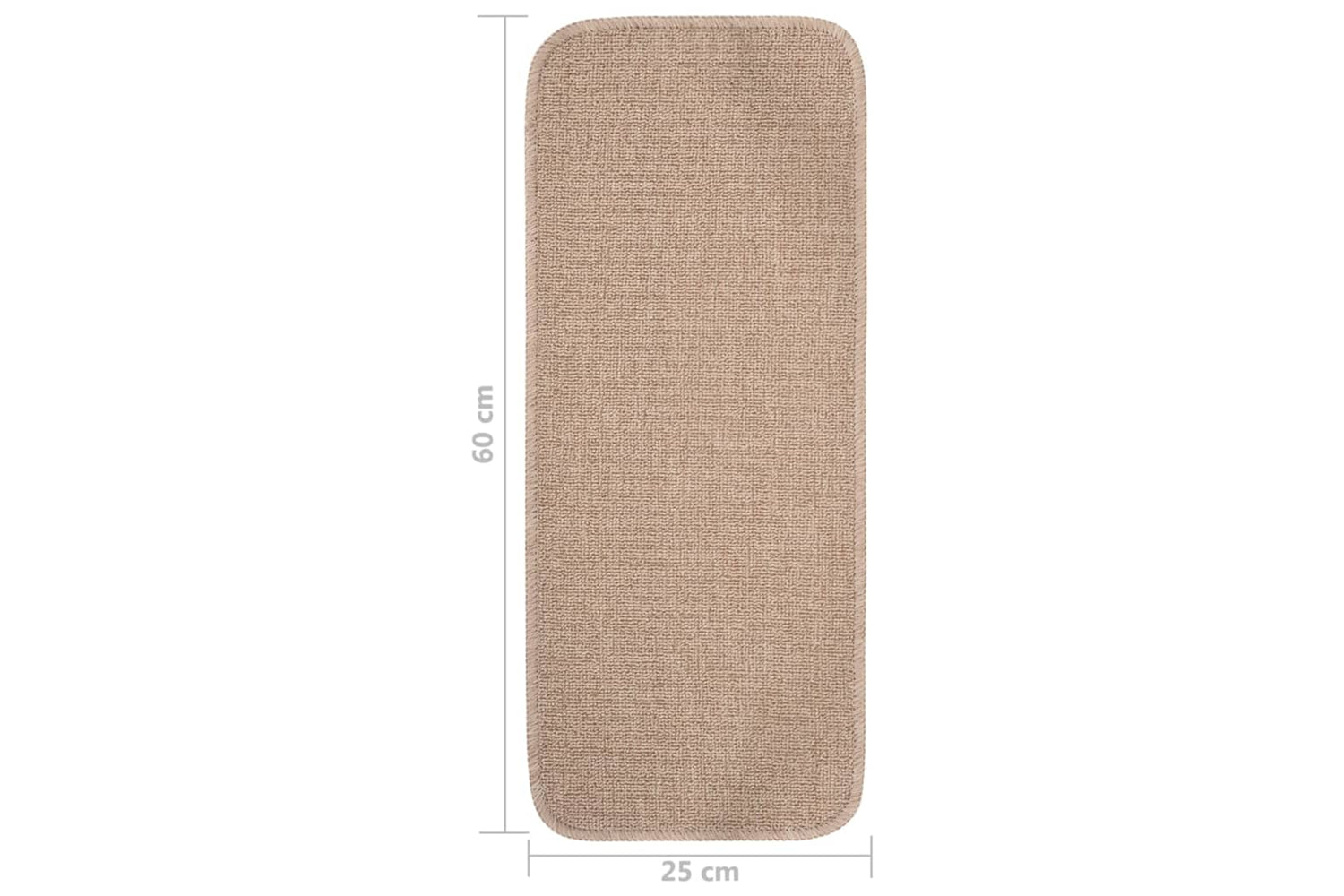 Vidaxl Anti Slip Stair Mats 15 Pcs 60x25 Cm Beige Rectangular-6