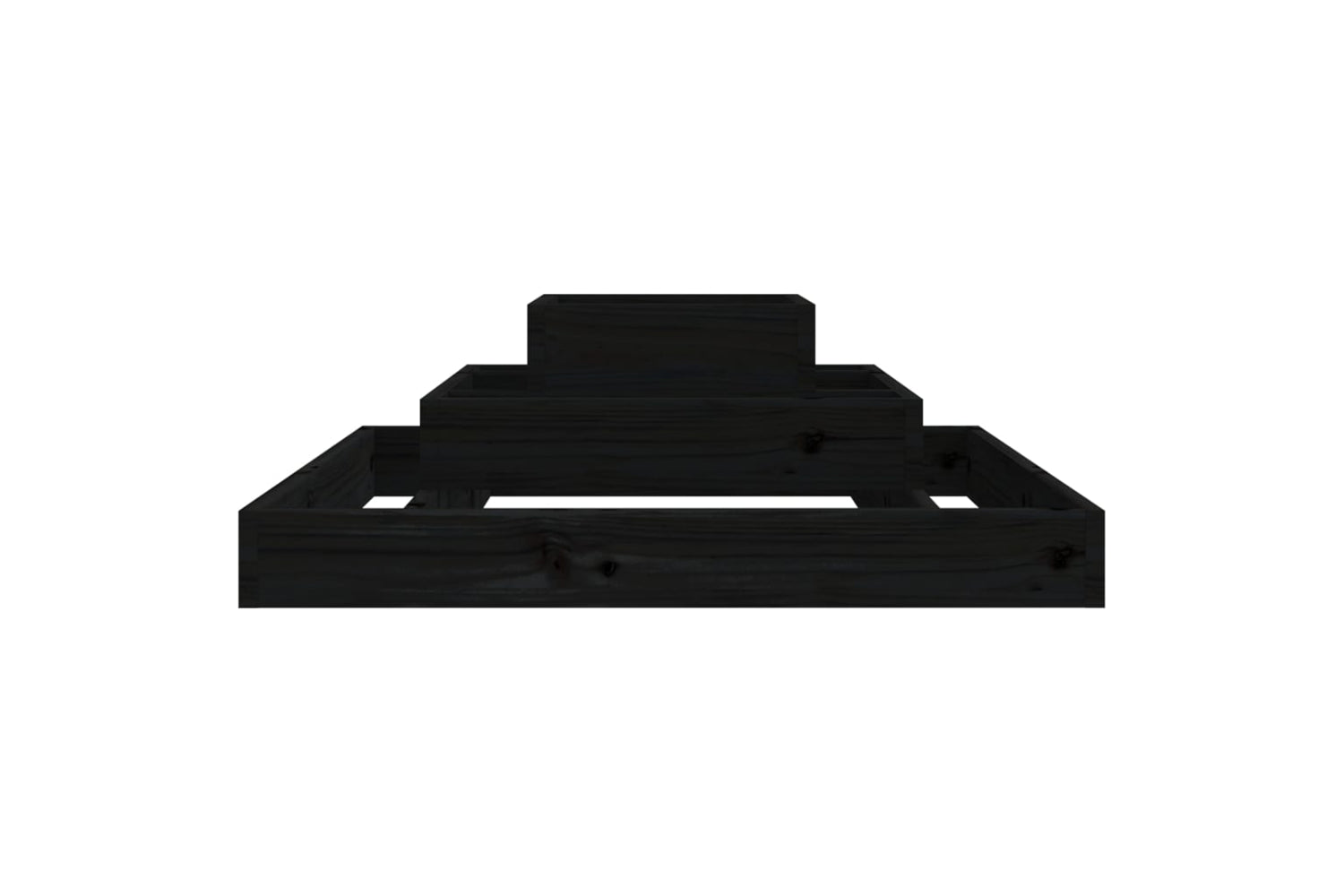 vidaXL 823868 Planter Black 80x80x27cm Solid Wood Pine-4
