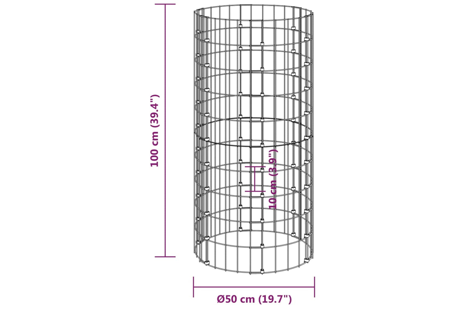 Vidaxl 3115942 Garden Composter ÃƒÂ˜50x100 Cm Galvanised Steel-5