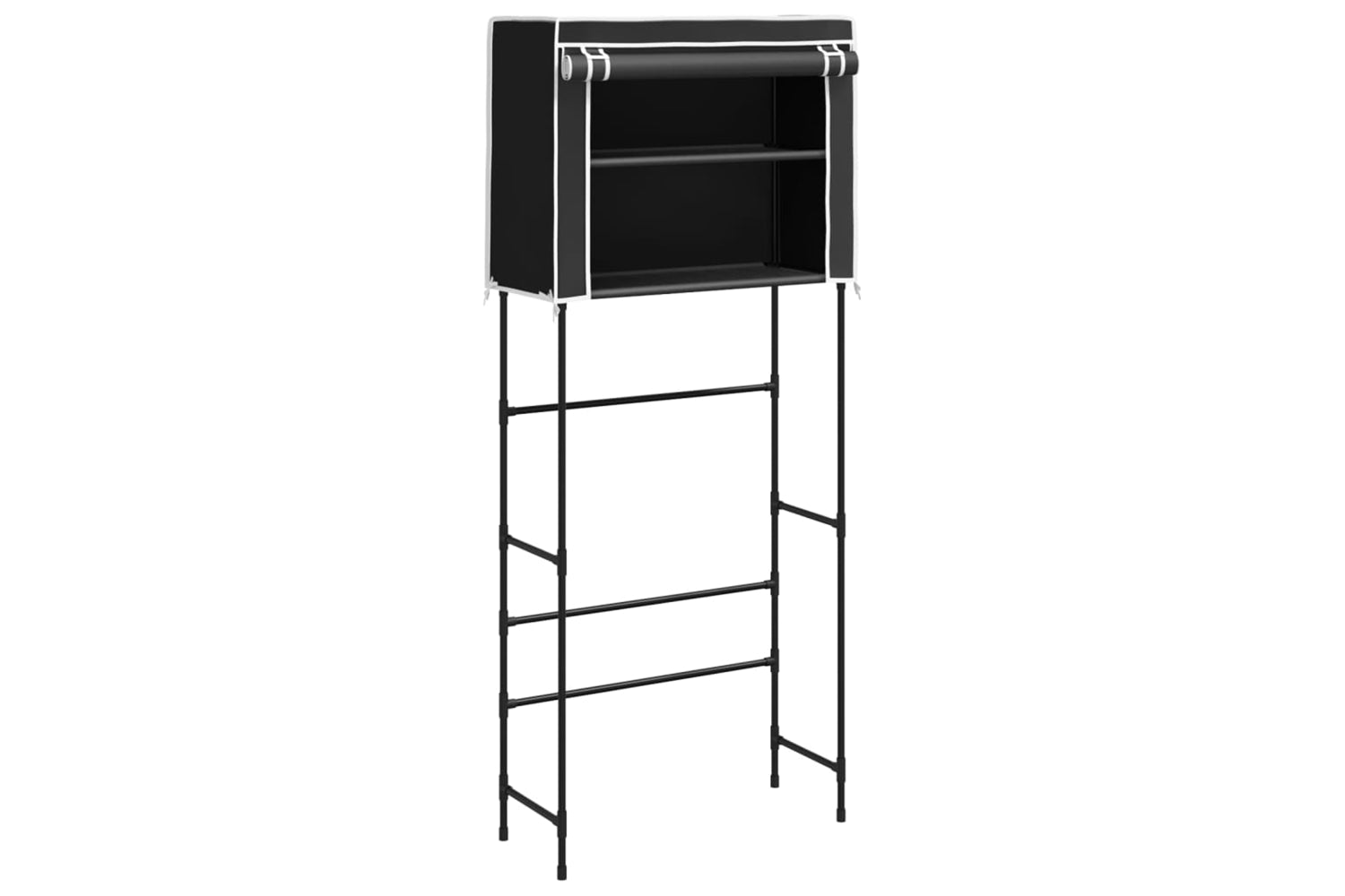 vidaXL 343135 2-tier Storage Rack Over Laundry Machine Black 71x29.5x170.5cm Iron-5