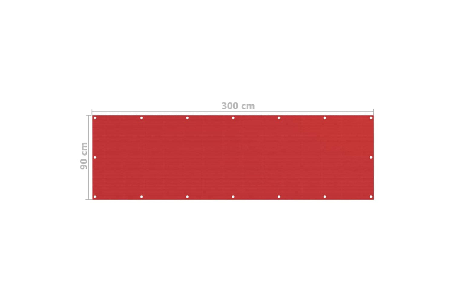 vidaXL 311008 Balcony Screen Red 90x300cm Hdpe-5