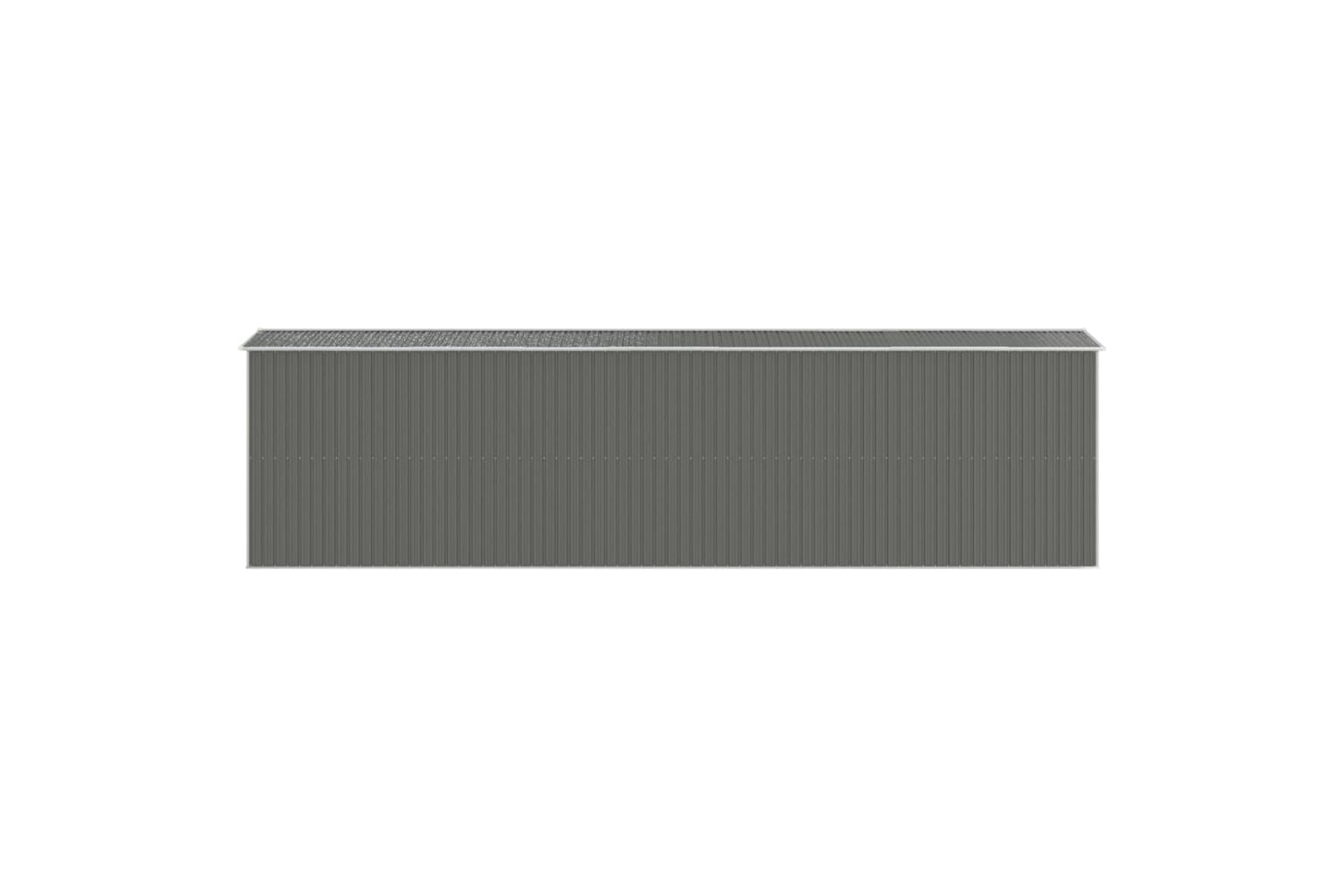 vidaXL 3147445 Garden Shed Light Grey 192x772x223cm Galvanised Steel-4