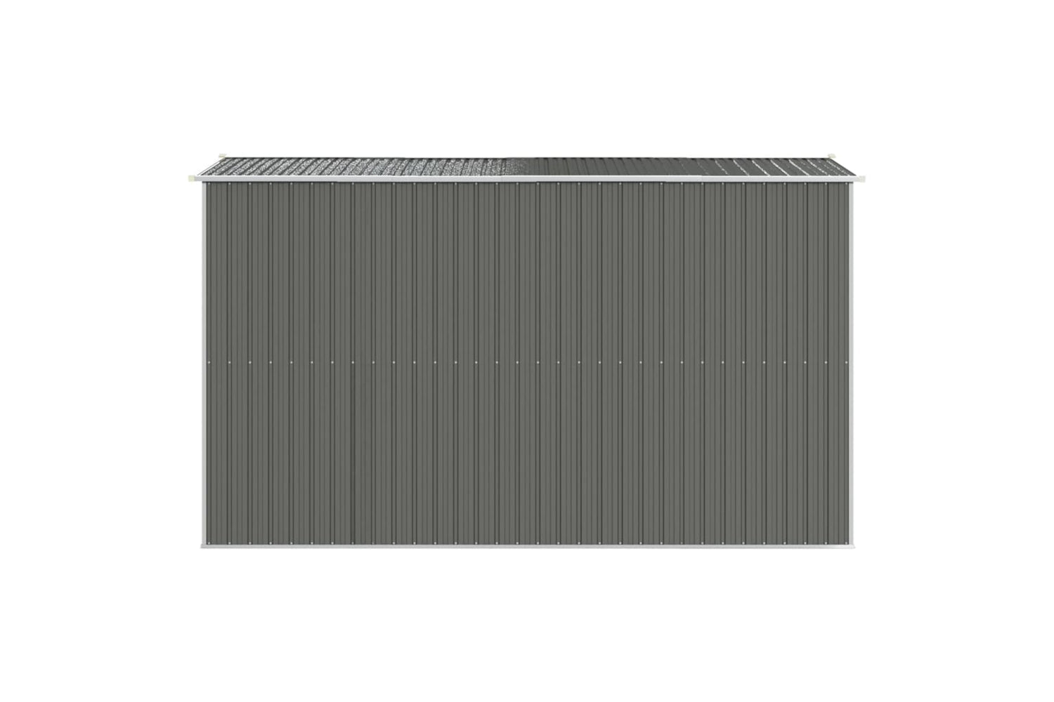 vidaXL 3147440 Garden Shed Light Grey 192x357x223cm Galvanised Steel-4