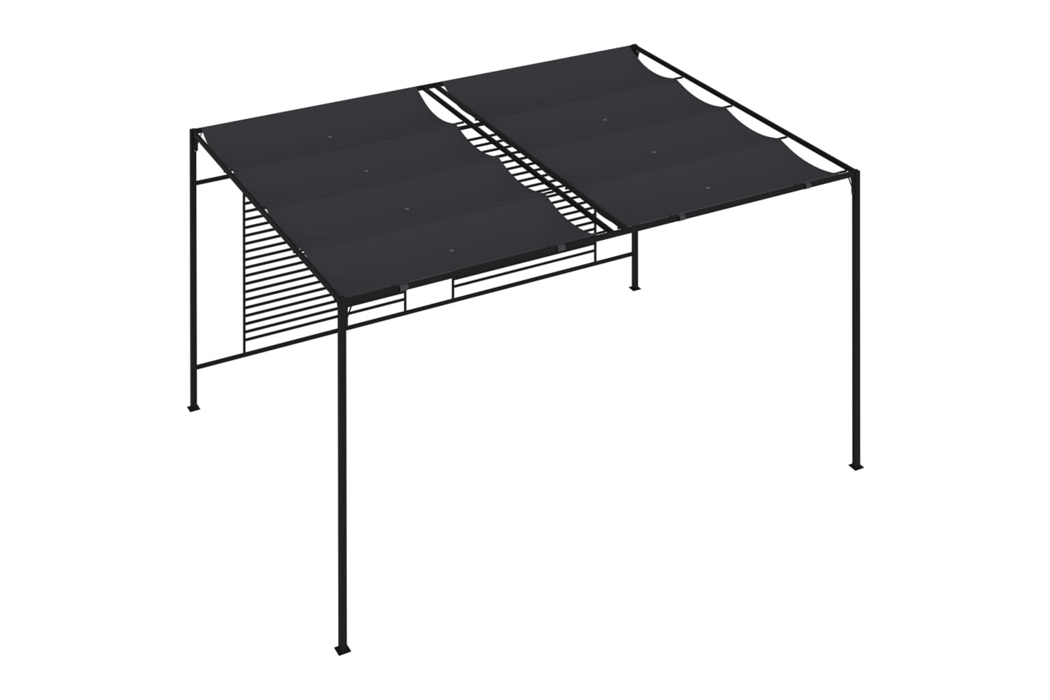Vidaxl 313625 Gazebo With Retractable Roof 4x3x2.3 M Anthracite 180 G/mâ²-5