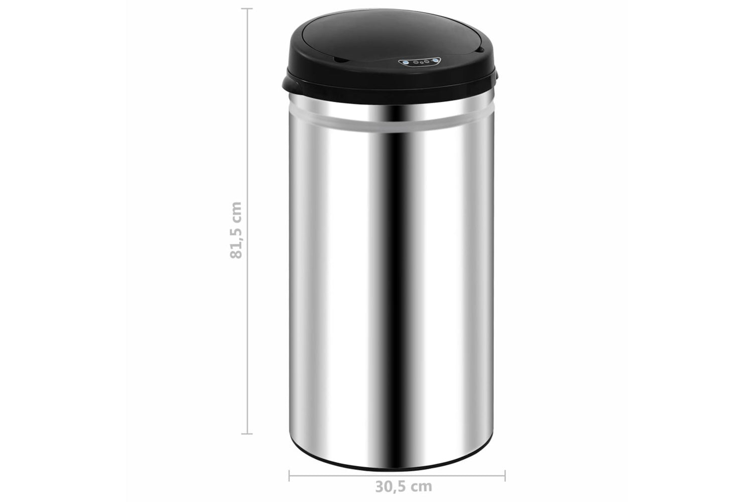 Vidaxl 322694 Automatic Sensor Dustbin 50 L Stainless Steel-8