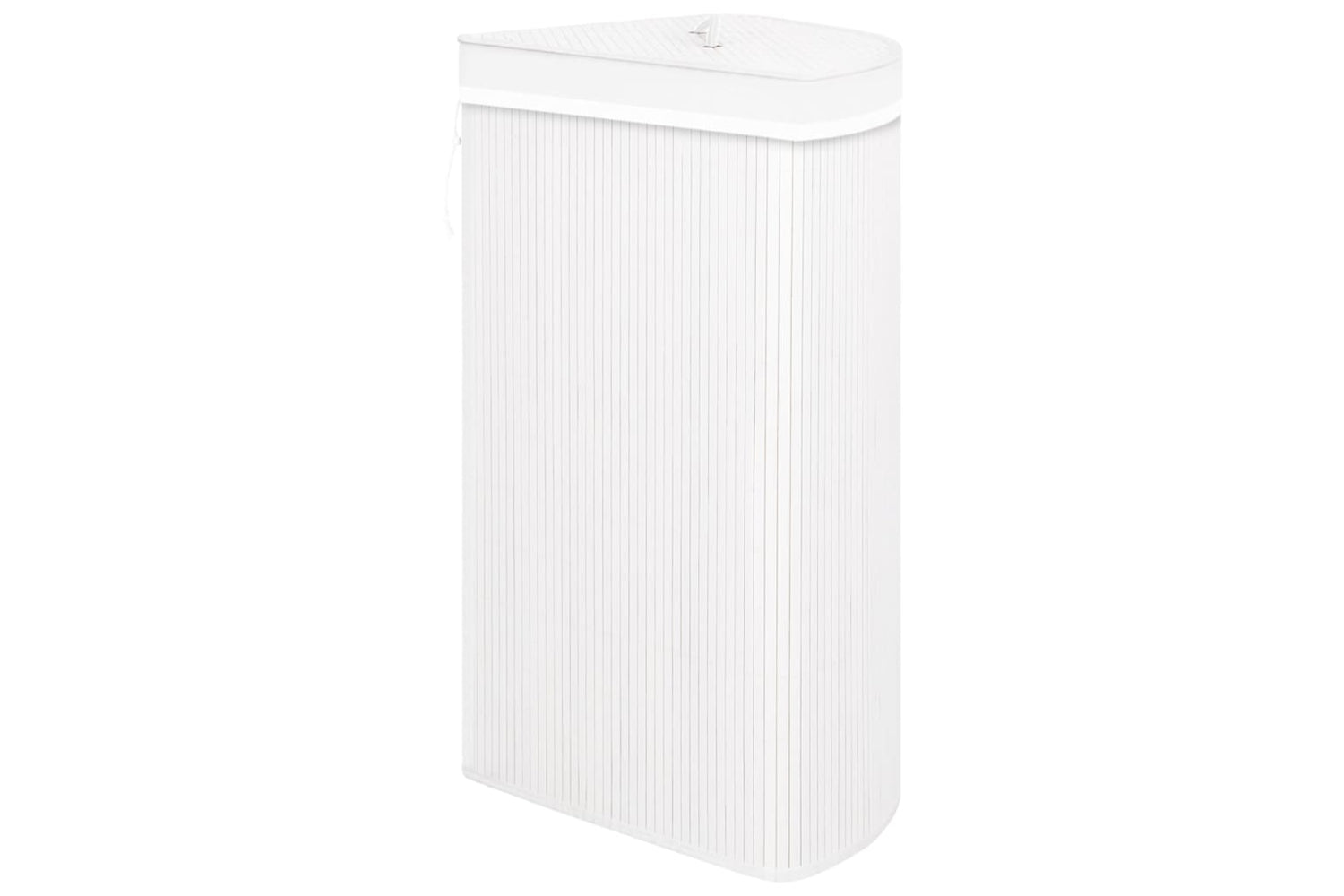 Vidaxl 320763 Bamboo Corner Laundry Basket White 60 L-5