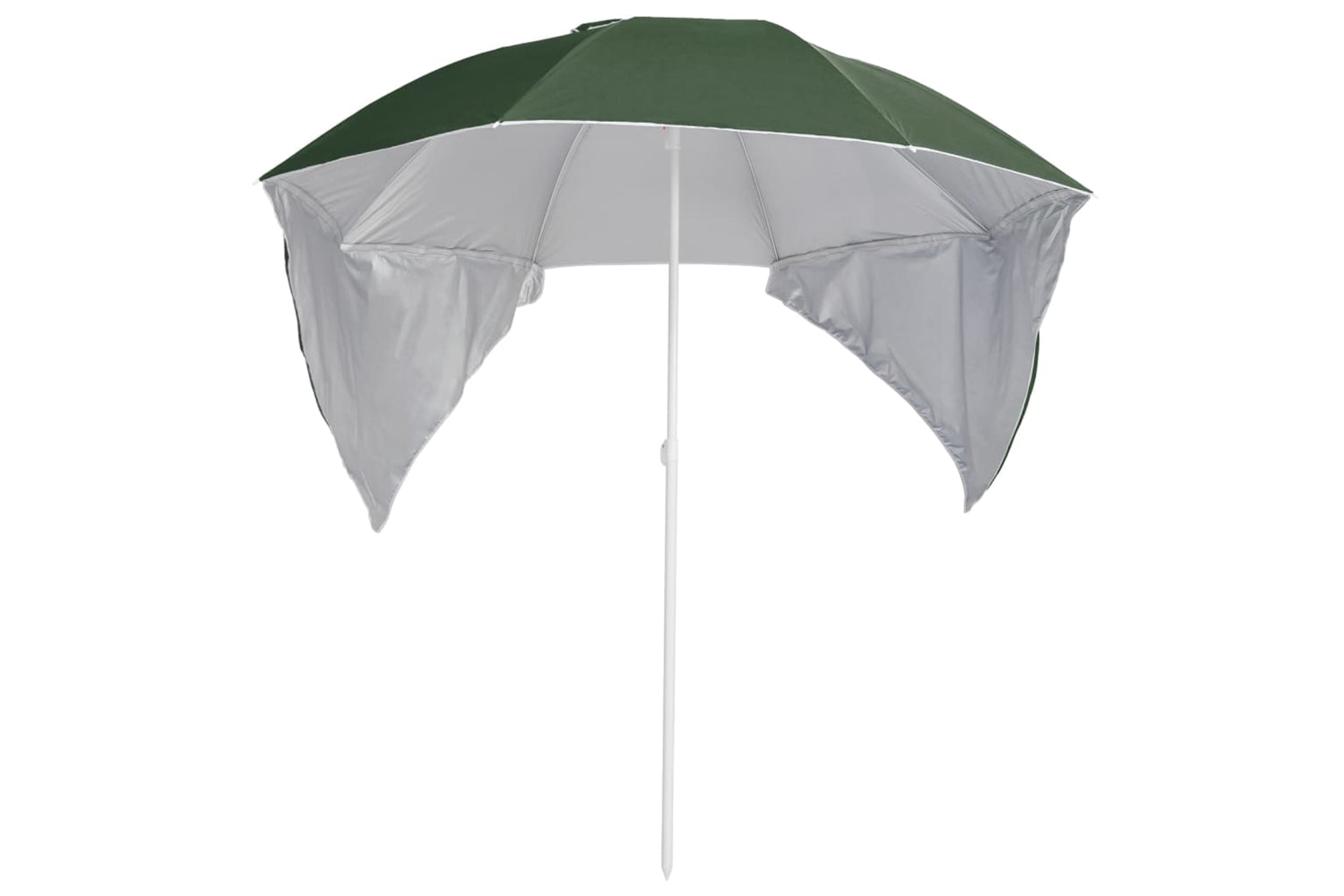 vidaXL 318838 Beach Umbrella With Side Walls Green 215cm-2