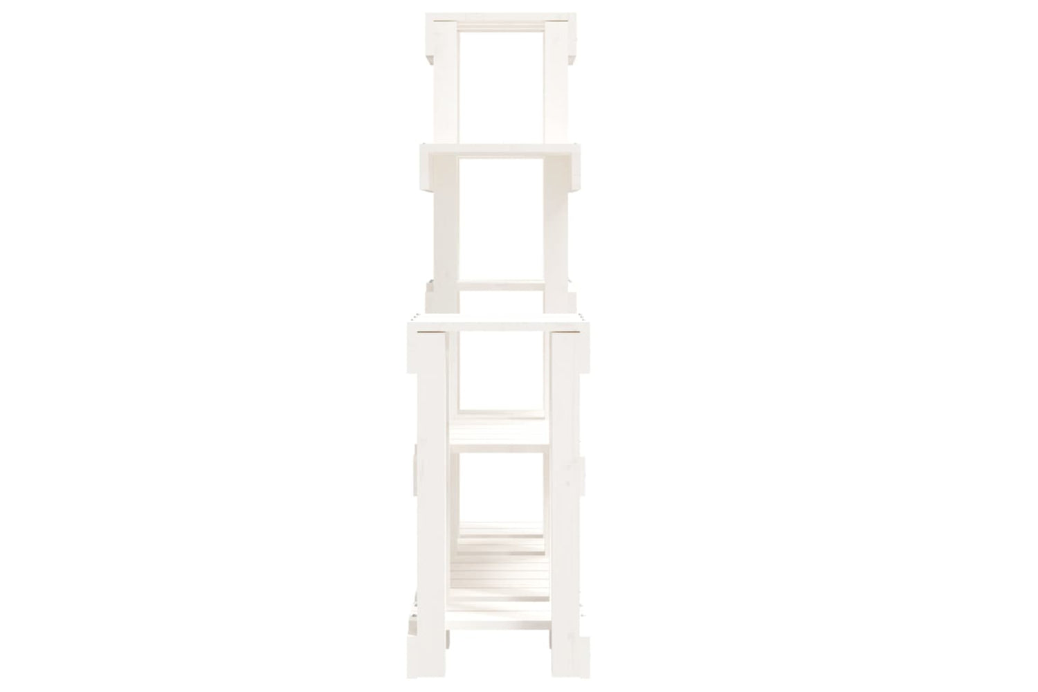 vidaXL 822103 Plant Stand White 92x25x97cm Solid Wood Pine-5