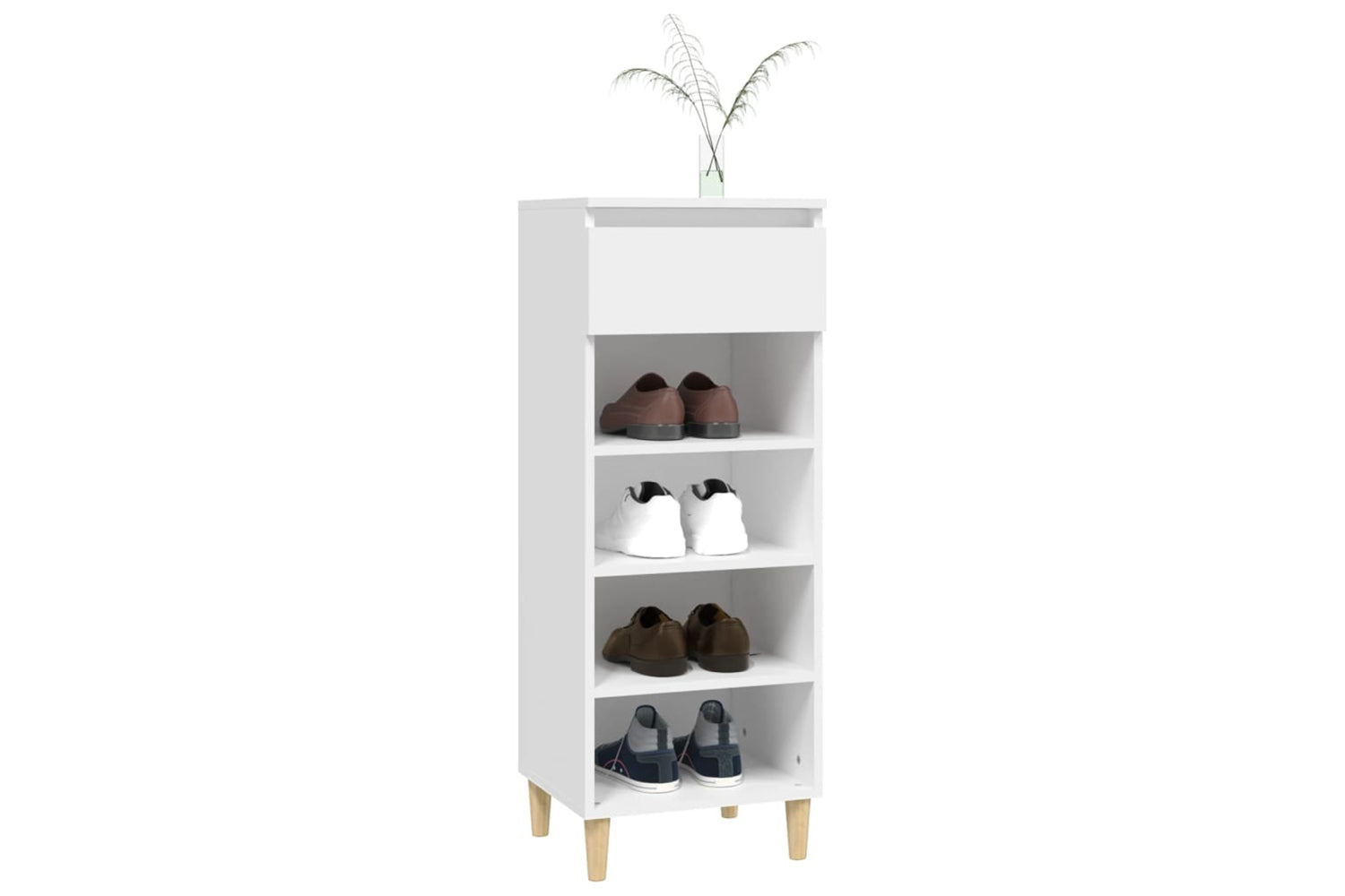 vidaXL 819772 Shoe Cabinet White 40x36x105cm Engineered Wood-7