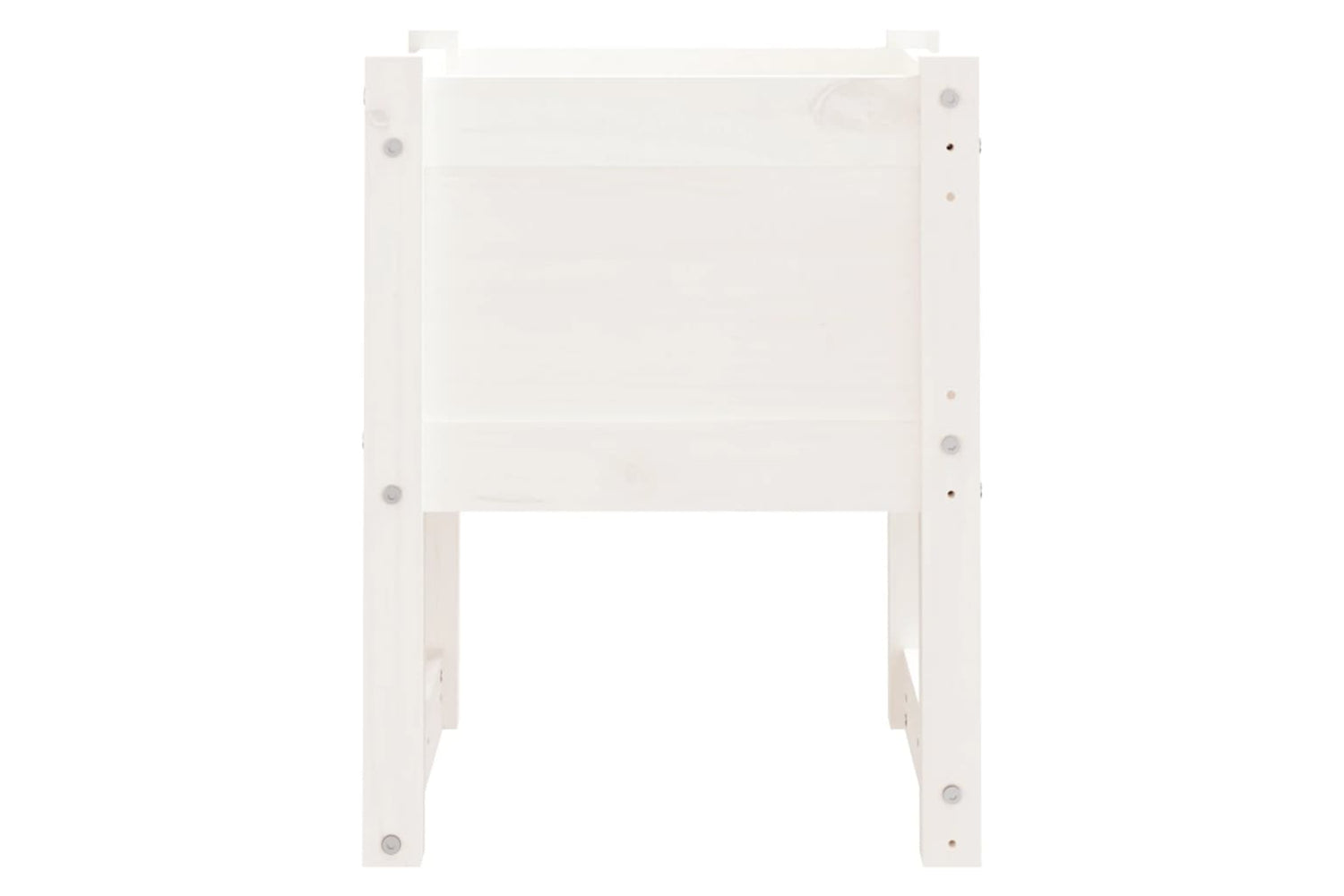 vidaXL 822109 Planter White 40x40x52.5cm Solid Wood Pine-3
