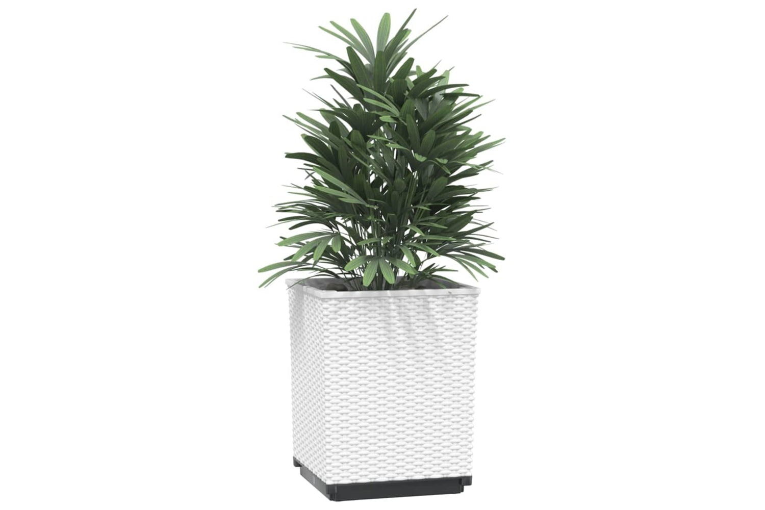vidaXL 364188 Planters 4 Pcs White 30x30x37cm Polypropylene-2