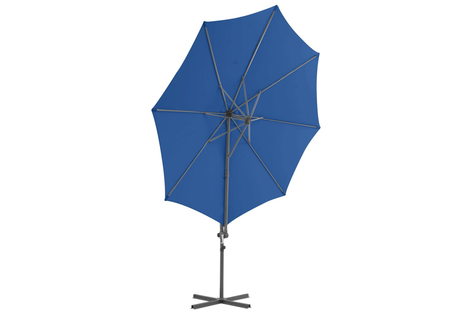 vidaXL 46999 Cantilever Umbrella With Steel Pole Azure Blue 300cm-3