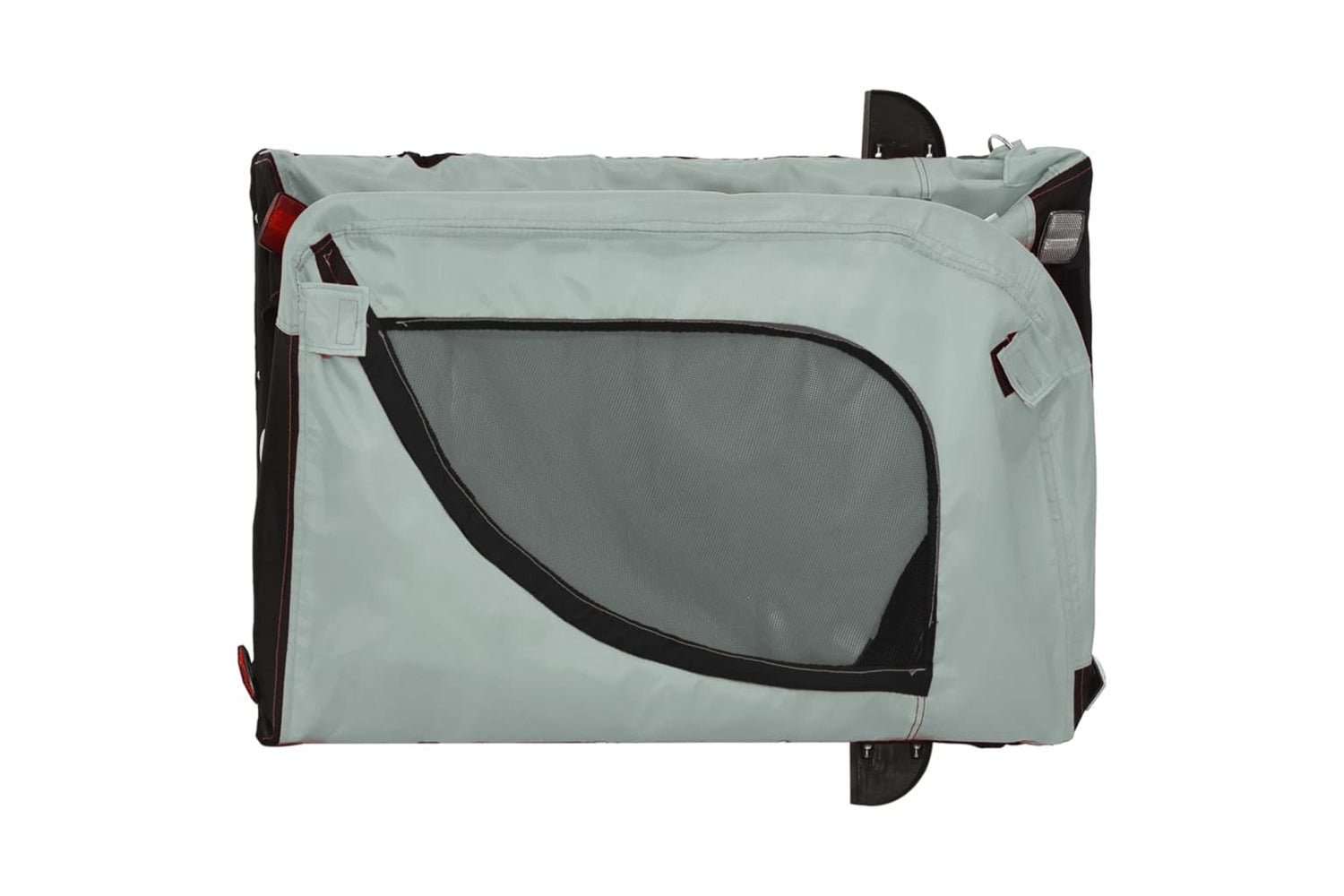 Vidaxl 94021 Pet Bike Trailer Grey And Black Oxford Fabric And Iron-7