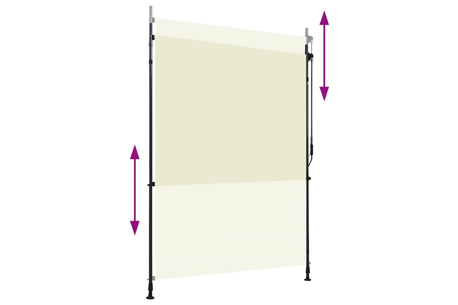 Vidaxl Outdoor Roller Blind 150x270 Cm Cream-3