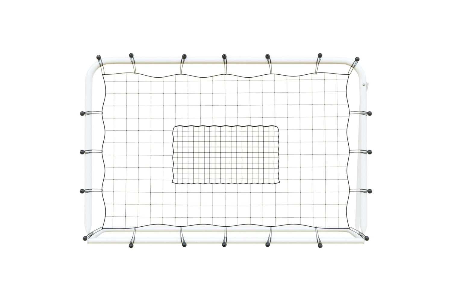 vidaXL Football Net Rebounder White&black 184x61x123cm Steel And Pe-3