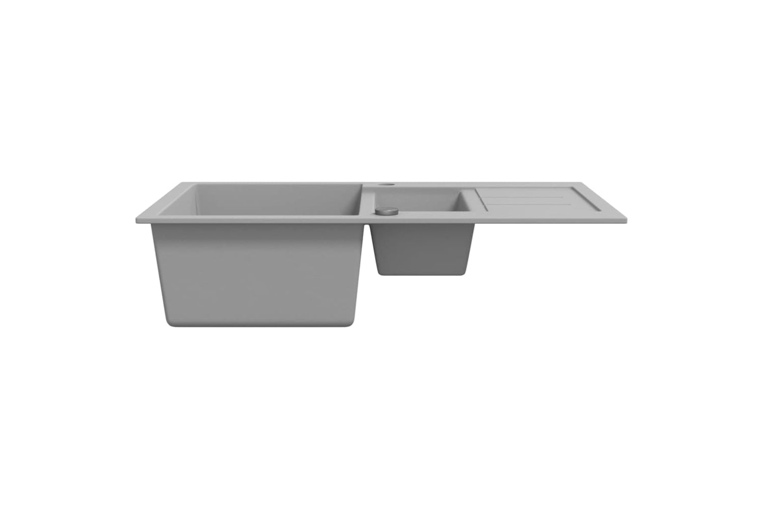 Vidaxl 142951 Granite Kitchen Sink Double Basin Grey-3