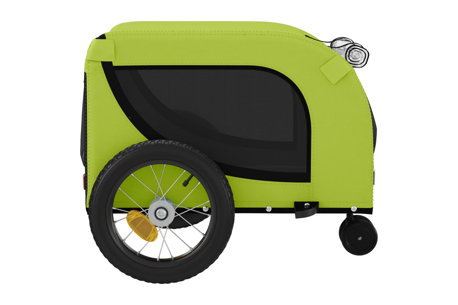Vidaxl 94018 Pet Bike Trailer Green And Black Oxford Fabric And Iron-5