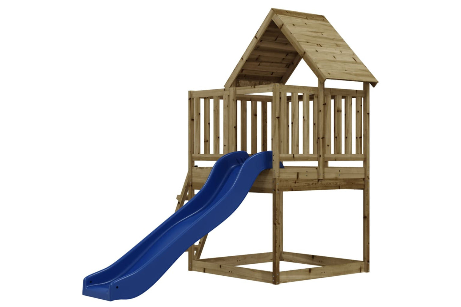 Vidaxl 3155935 Playhouse With Slide Ladder Impregnated Wood Pine-7