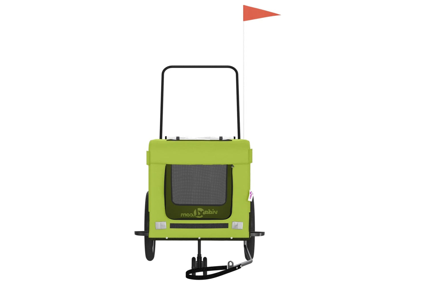Vidaxl 93941 Pet Bike Trailer Green And Black Oxford Fabric And Iron-4