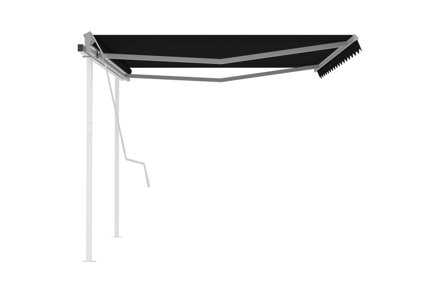 Vidaxl 3070019 Manual Retractable Awning With Posts 4x3.5 M Anthracite-4