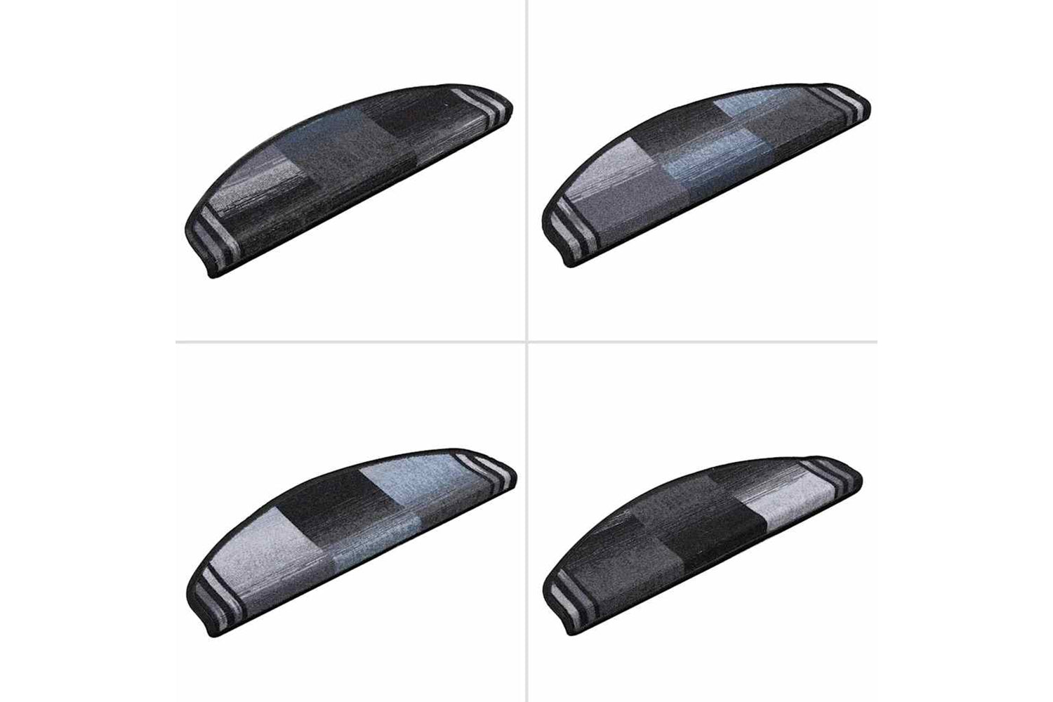 vidaXL 322412 Self-adhesive Stair Mats 15 Pcs Black And Grey 65x21x4cm-7