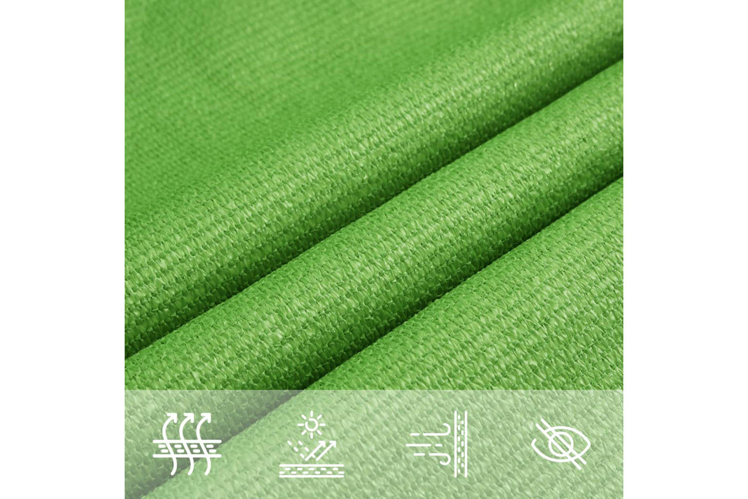 Vidaxl 311313 Sunshade Sail 160 G/mâ² Light Green 4x4x4 M Hdpe-4