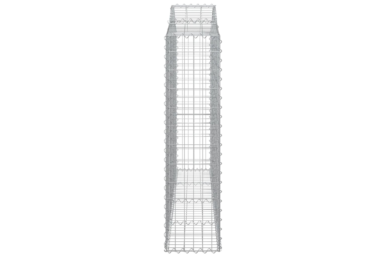 vidaXL 153386 Arched Gabion Basket 200x30x120/140cm Galvanised Iron-3