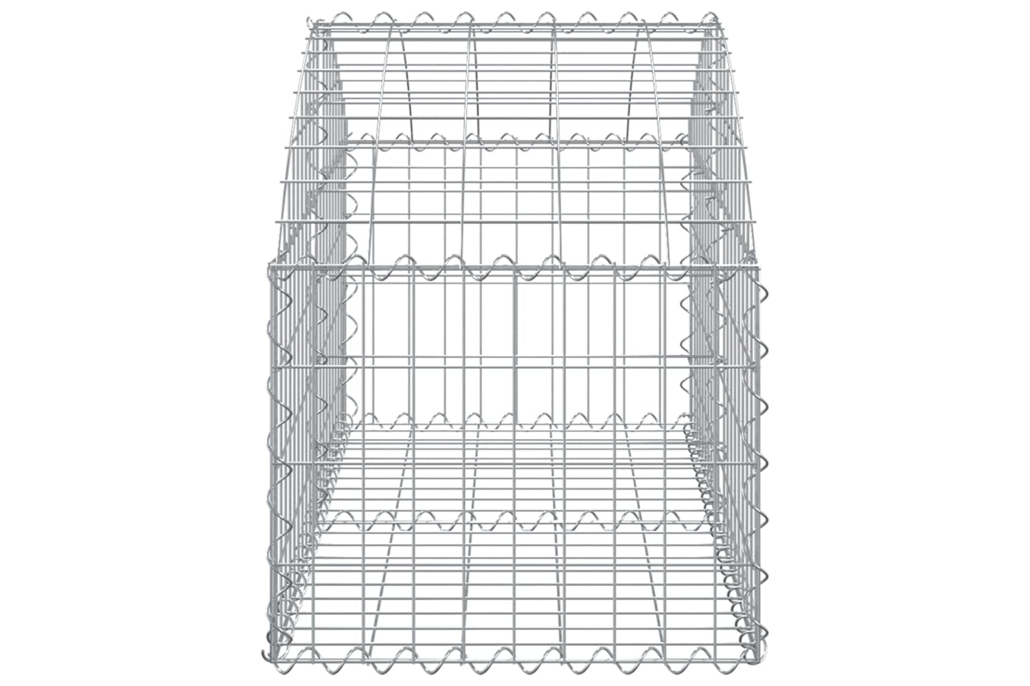 vidaXL 153432 Arched Gabion Basket 100x50x40/60cm Galvanised Iron-3