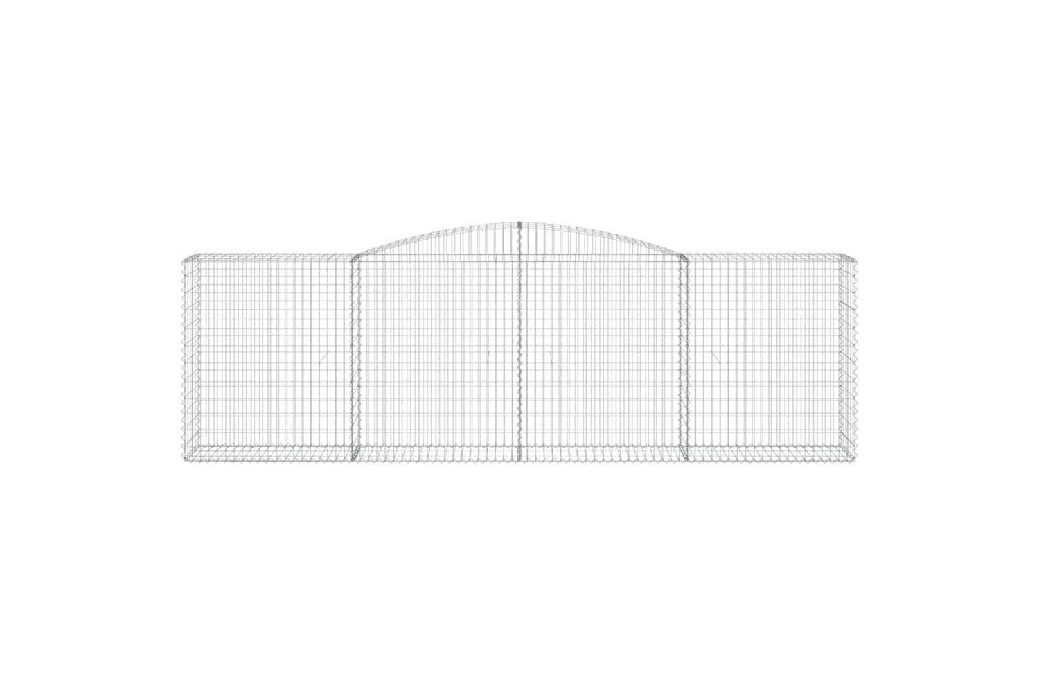 vidaXL 3147013 Arched Gabion Baskets 6 Pcs 400x50x120/140cm Galvanised Iron-3