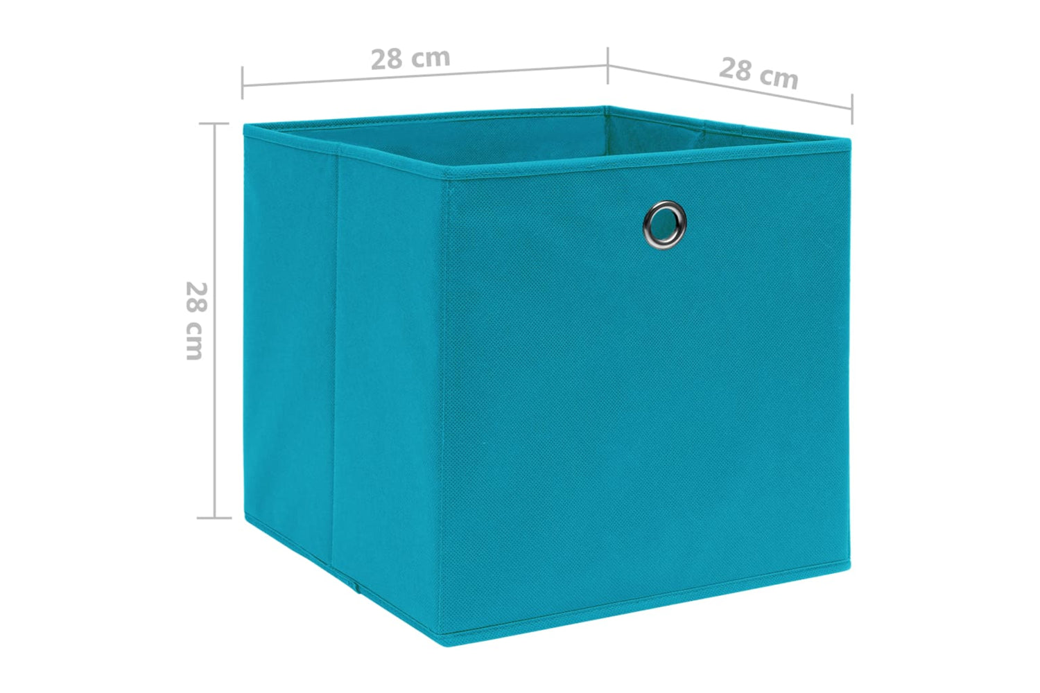 vidaXL 325231 Storage Boxes 4 Pcs Non-woven Fabric 28x28x28cm Baby Blue-5