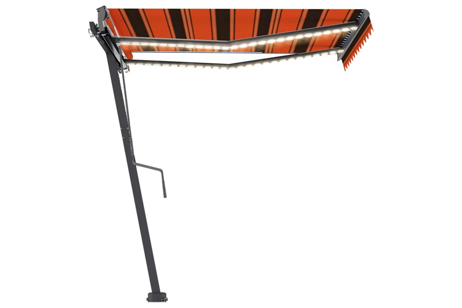 Vidaxl Manual Retractable Awning With Led 350x250 Cm Orange And Brown-6