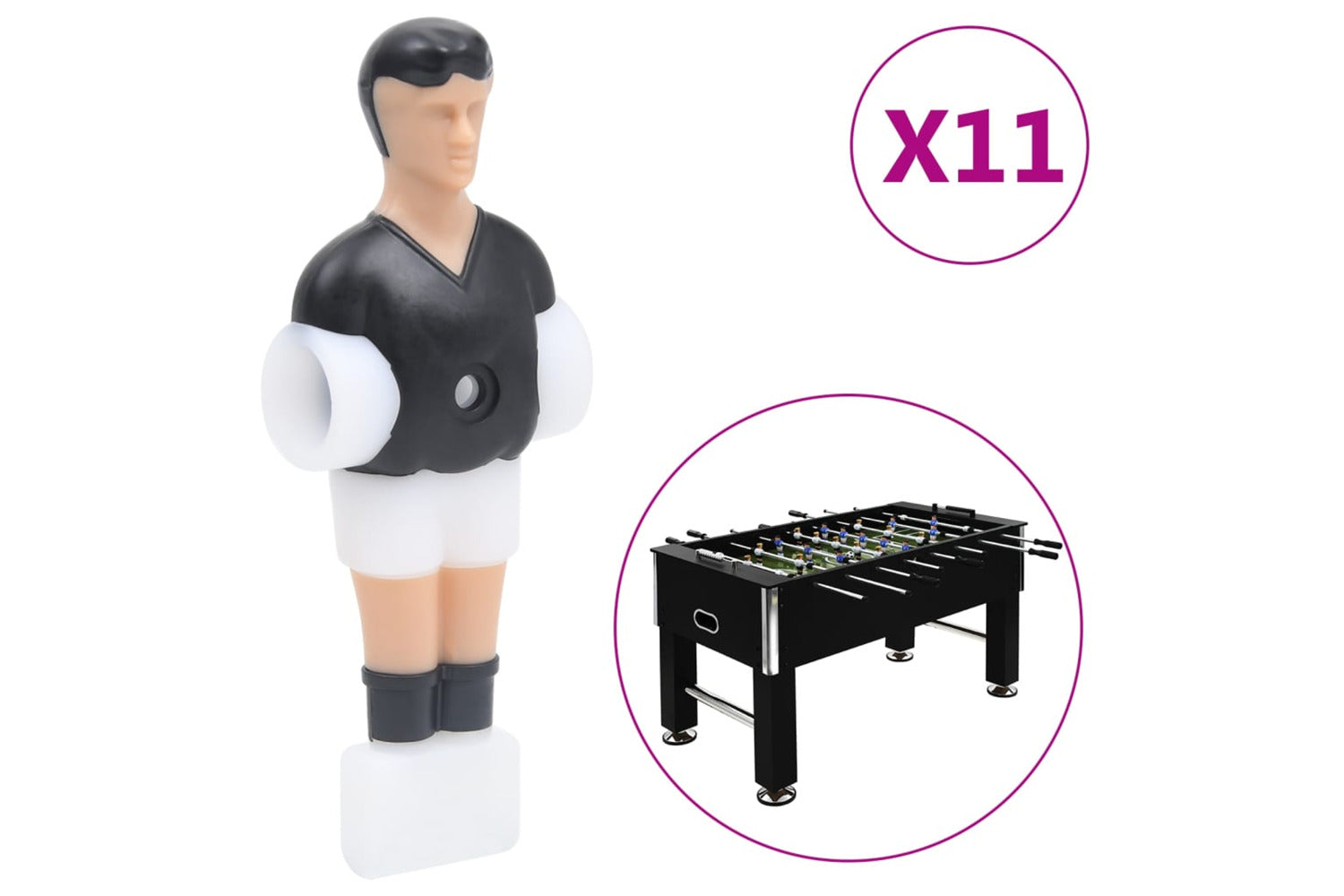 vidaXL 92504 Football Table Players For 12.7mm Rod 22 Pcs-4