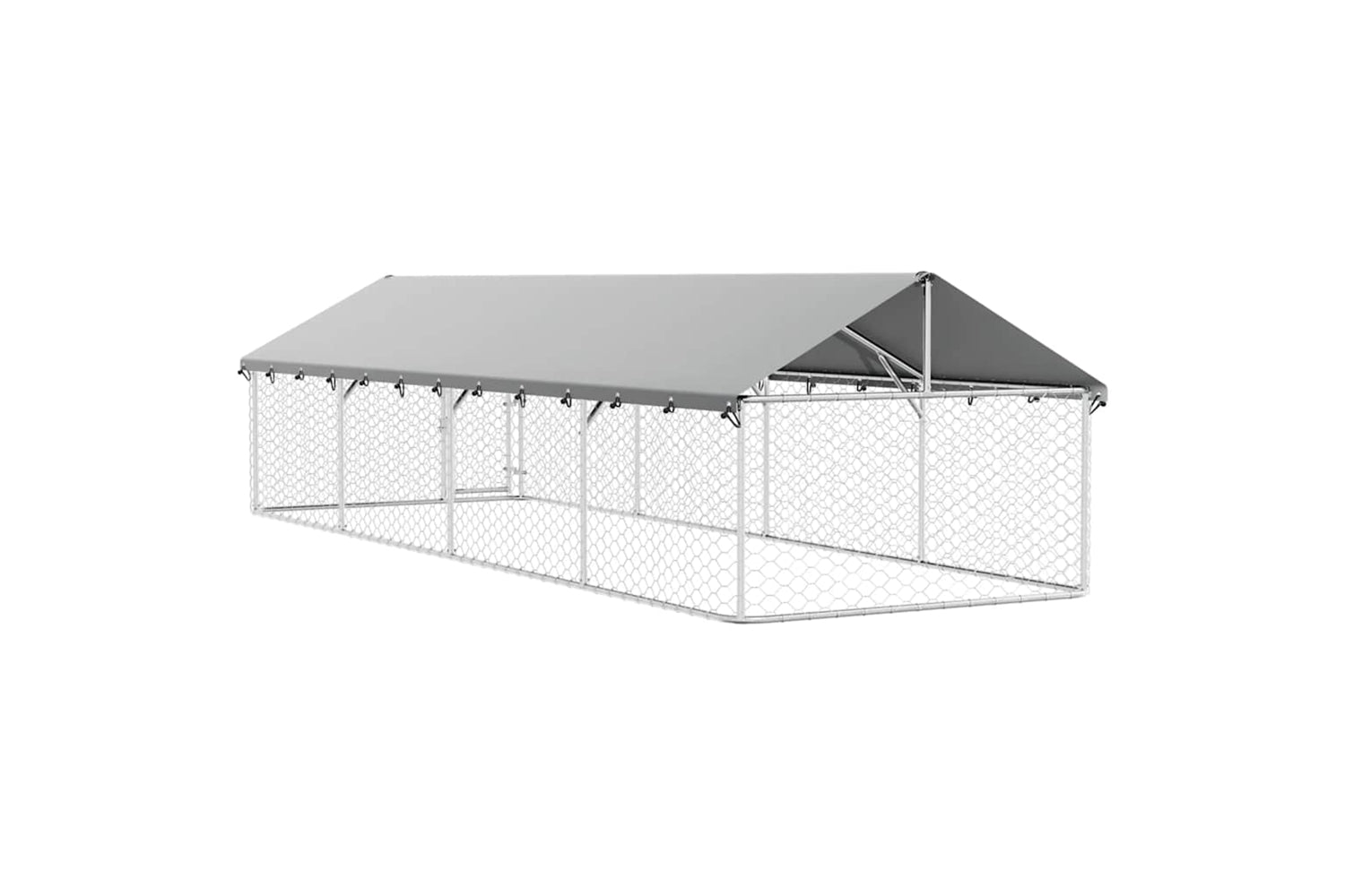 Vidaxl Outdoor Dog Kennel With Roof 600x200x150 Cm-8