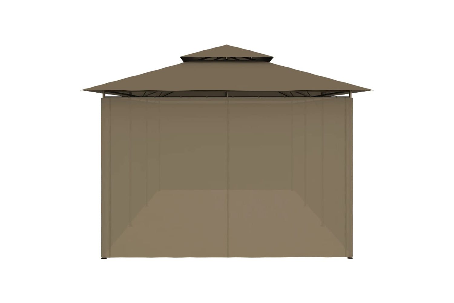 vidaXL 312247 Gazebo With Curtains 600x298x270cm Taupe 180 G/mÂ²-6
