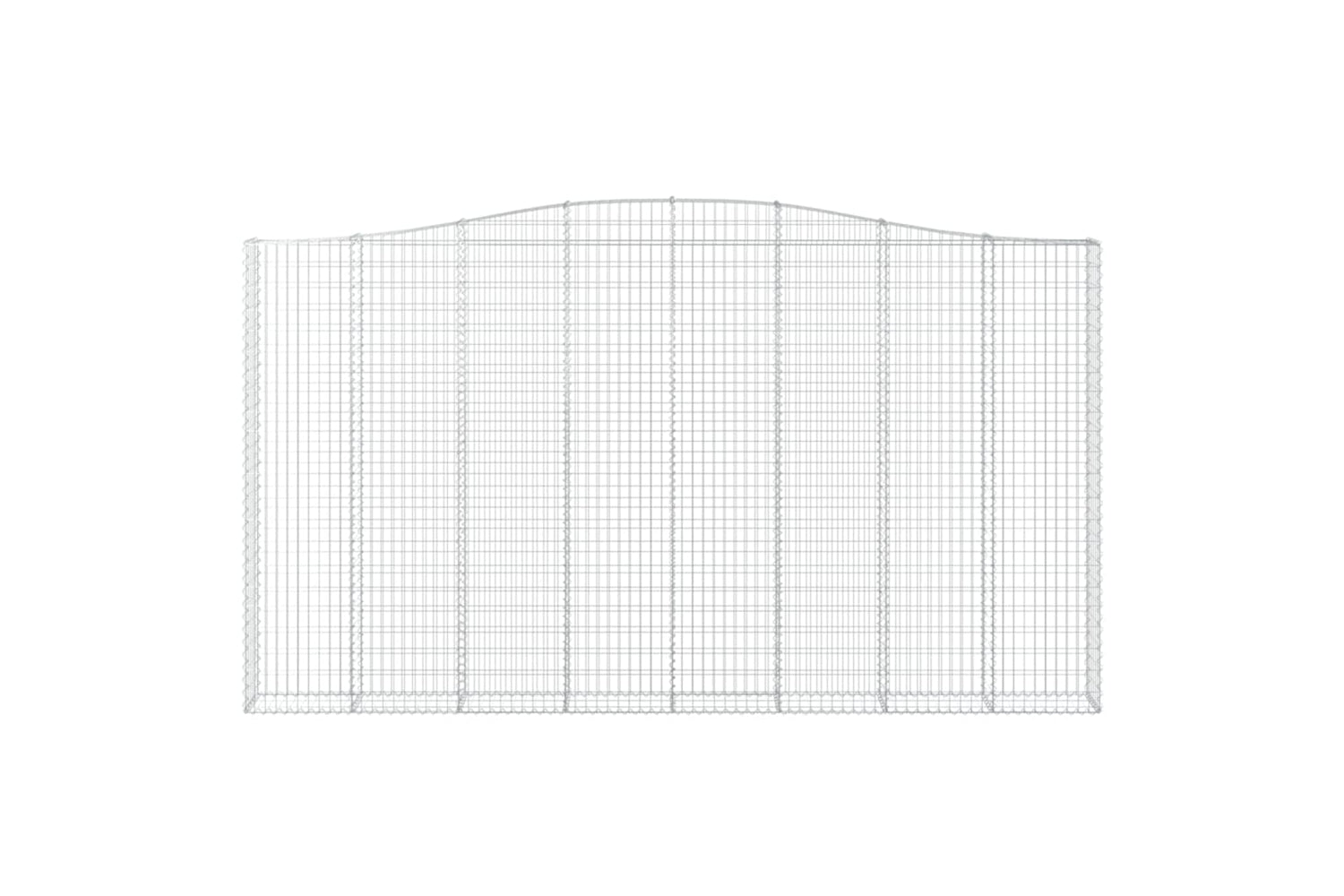vidaXL 153411 Arched Gabion Basket 400x30x220/240cm Galvanised Iron-2
