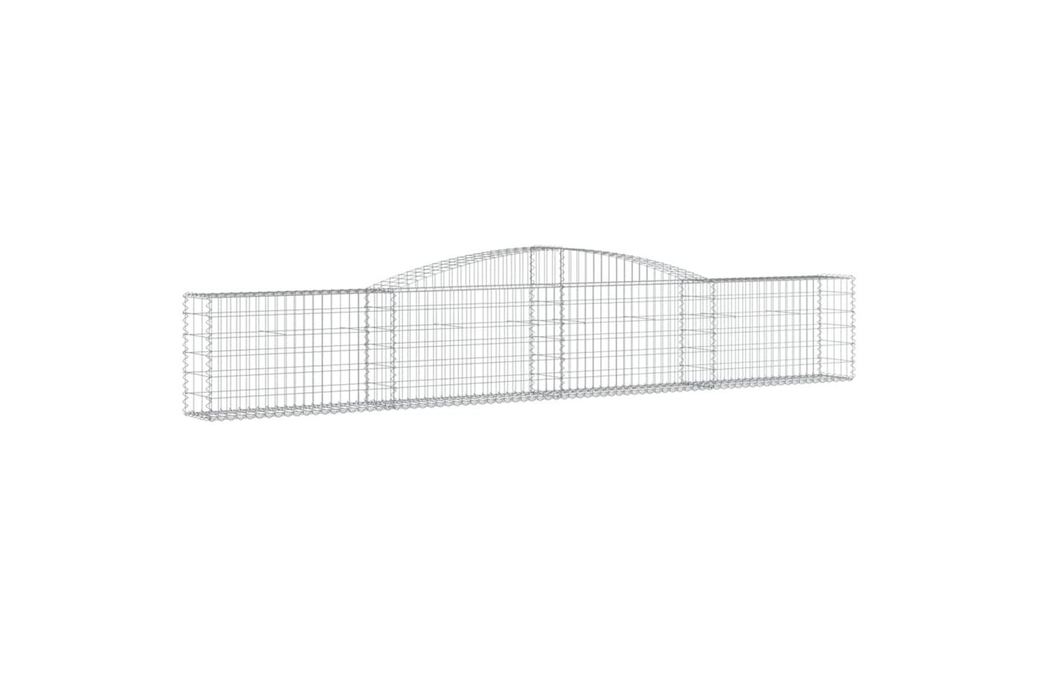 vidaXL 3146843 Arched Gabion Baskets 5 Pcs 400x30x60/80cm Galvanised Iron-2