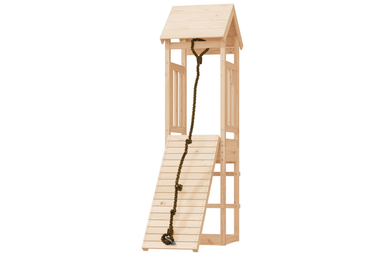 Vidaxl 3155810 Playhouse With Climbing Wall Solid Wood Pine-3