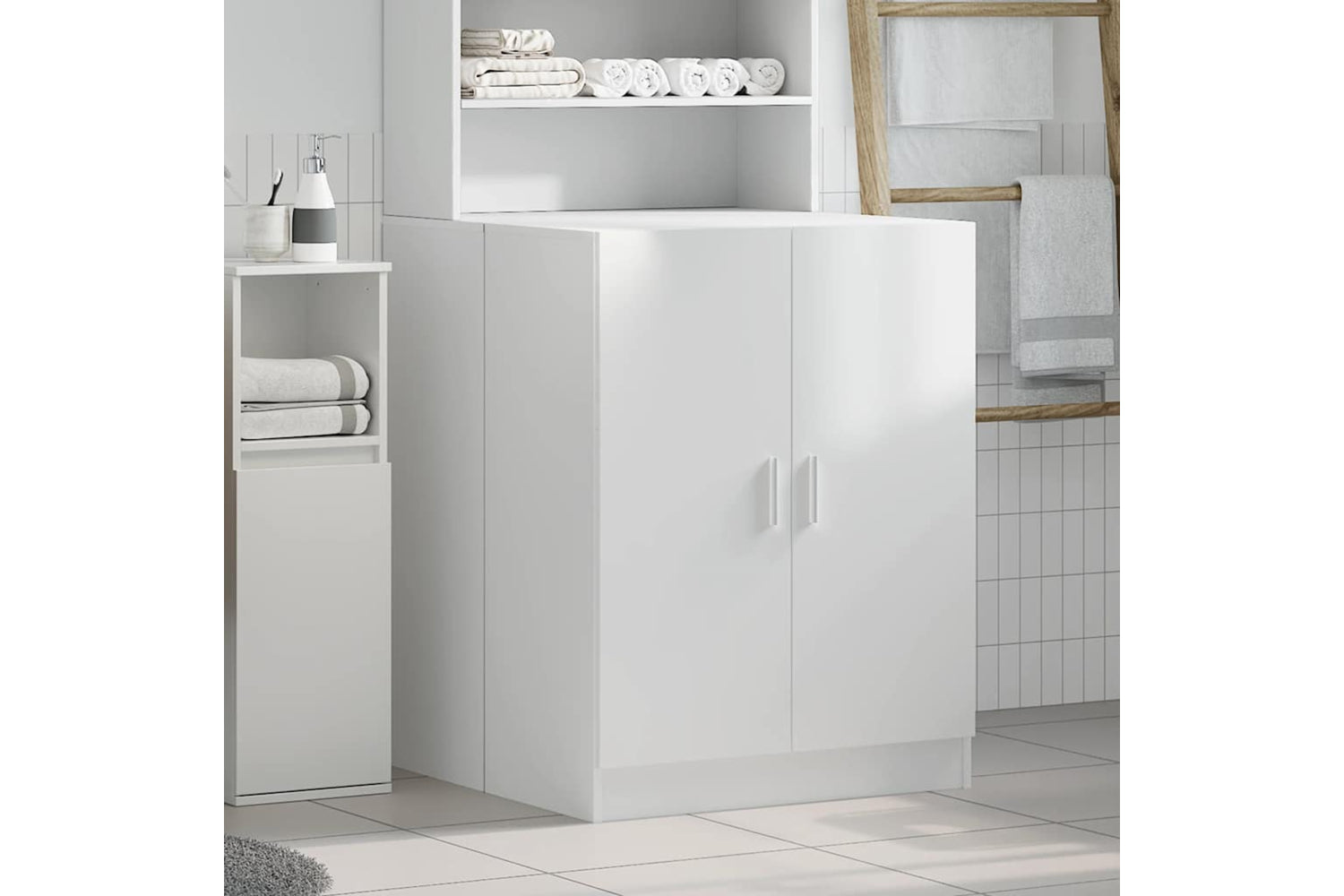 Vidaxl 808395 Washing Machine Cabinet White 71x71.5x91.5 Cm-2
