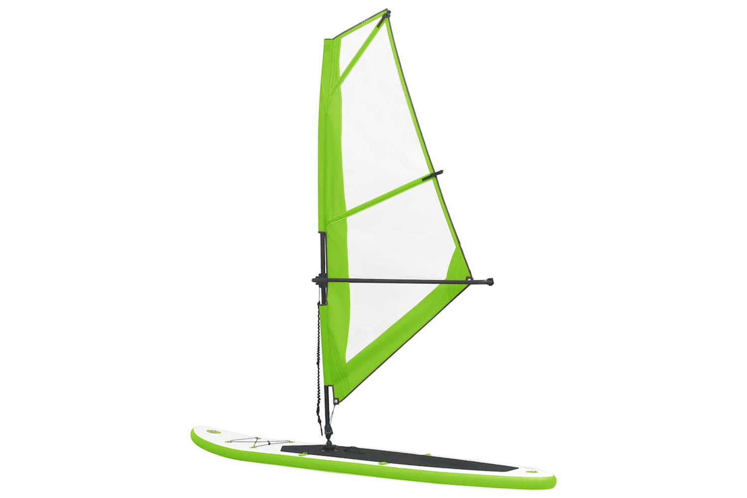 Vidaxl Inflatable Stand Up Paddleboard With Sail Set Green And White-4