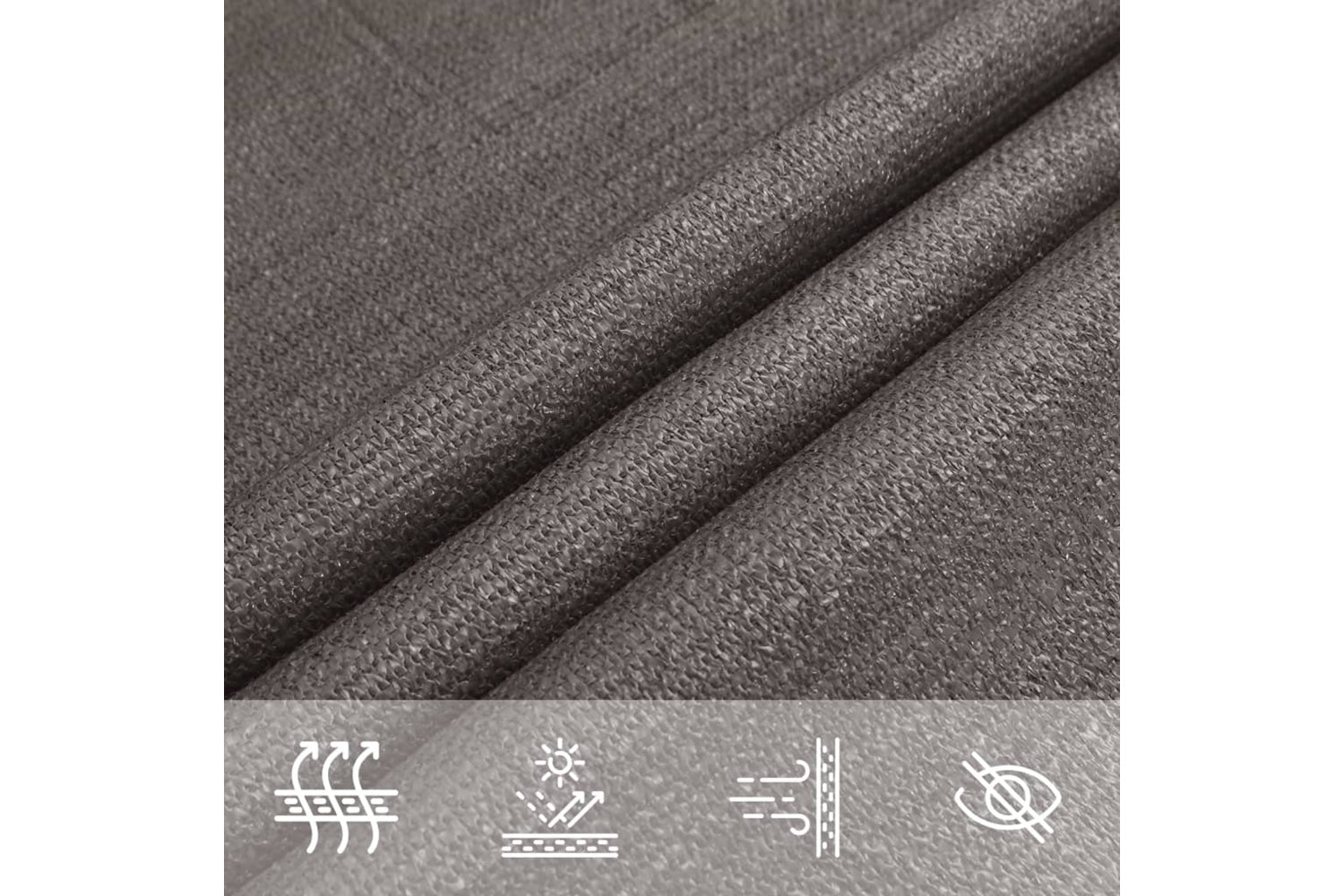 vidaXL 311054 Sunshade Sail 160 G/mÂ² Anthracite 3x3 M Hdpe-4