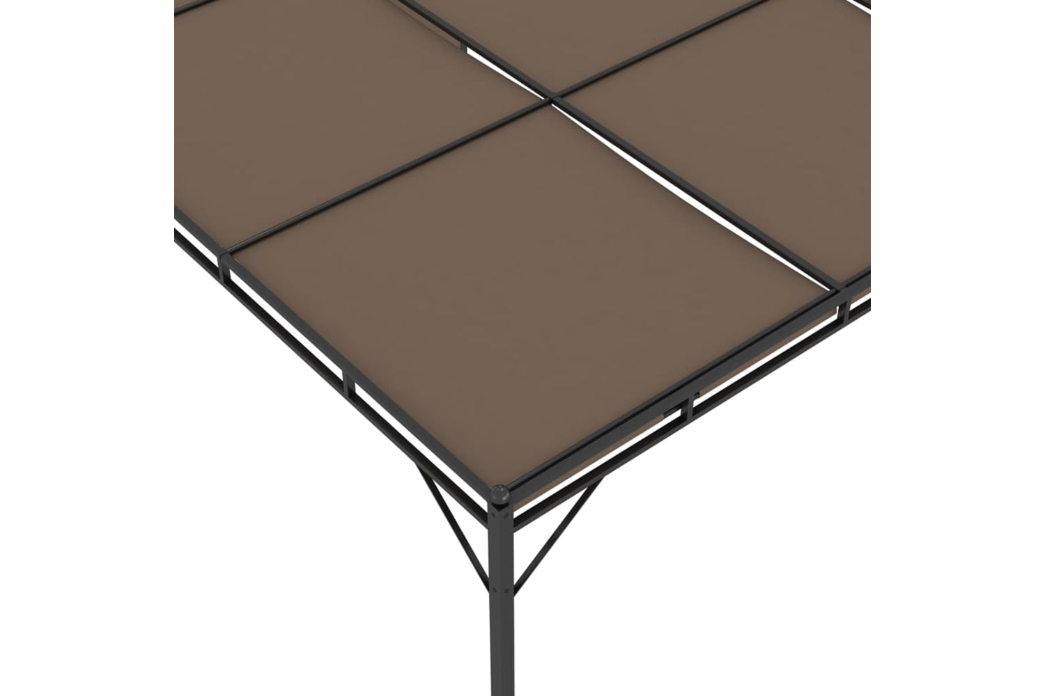 Vidaxl 312264 Garden Gazebo With Side Curtain 4x3x2.25 M Taupe-8