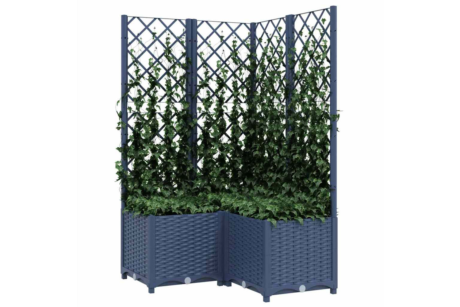 vidaXL Garden Planter With Trellis Dark Grey 80x80x136cm Pp-6