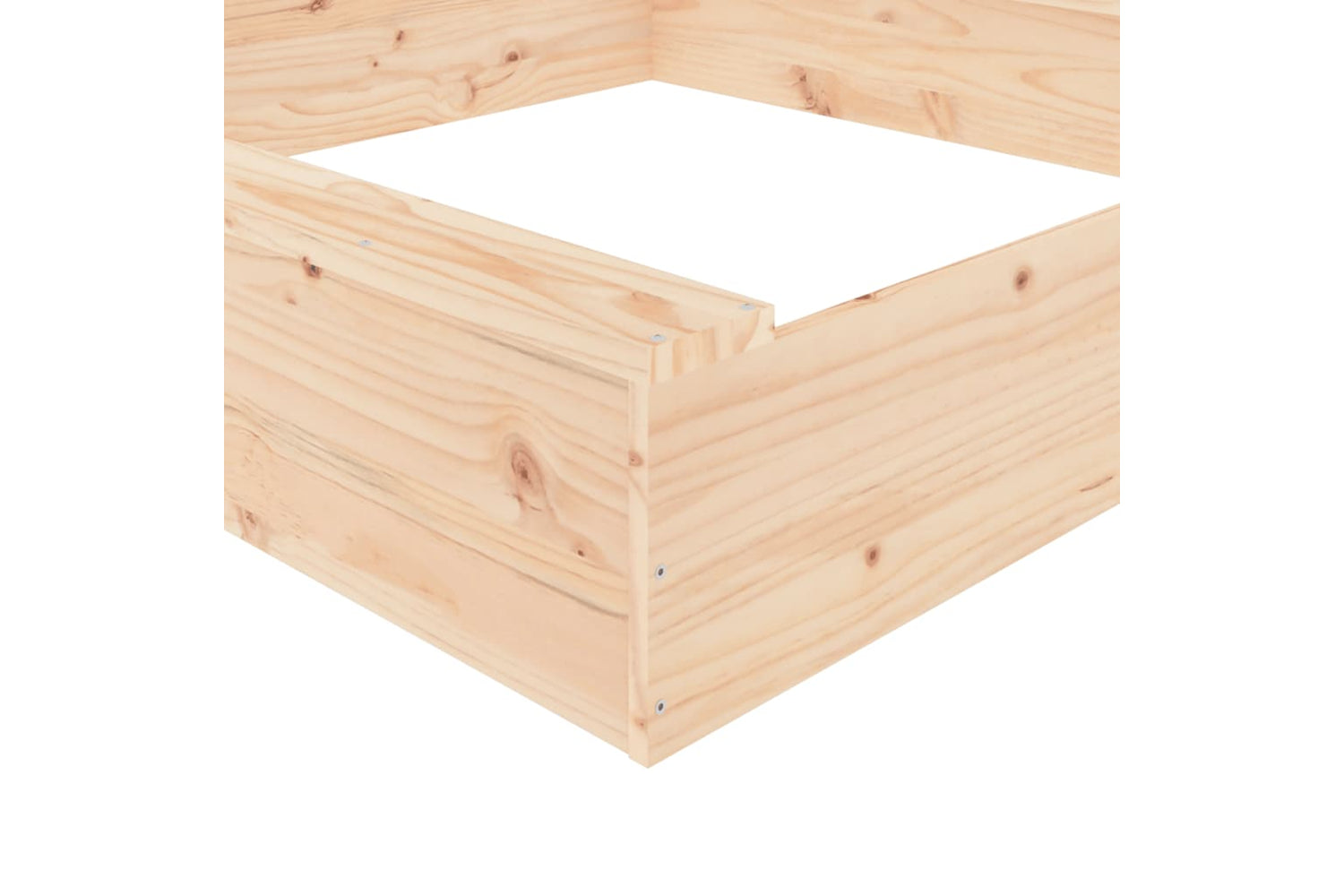 vidaXL 825030 Sandbox With Seats Square Solid Wood Pine-6