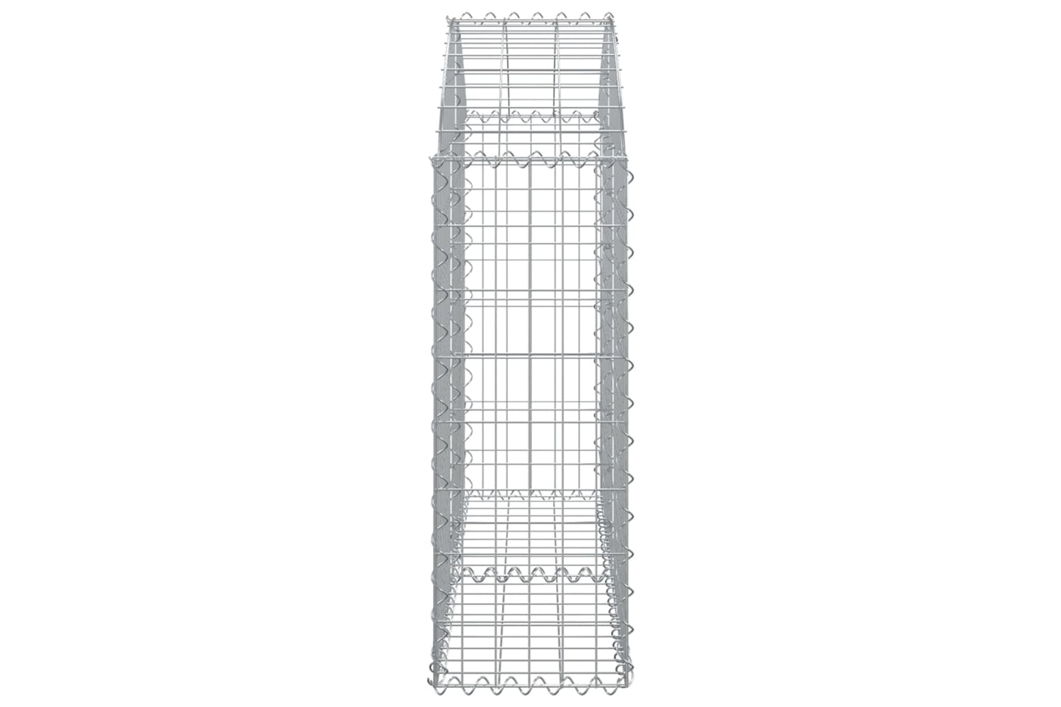 vidaXL 153424 Arched Gabion Basket 100x30x80/100cm Galvanised Iron-3