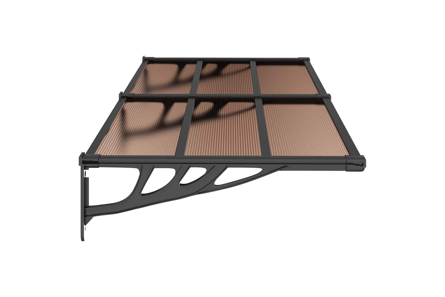 Vidaxl Door Canopy Black 199x90 Cm Polycarbonate-3
