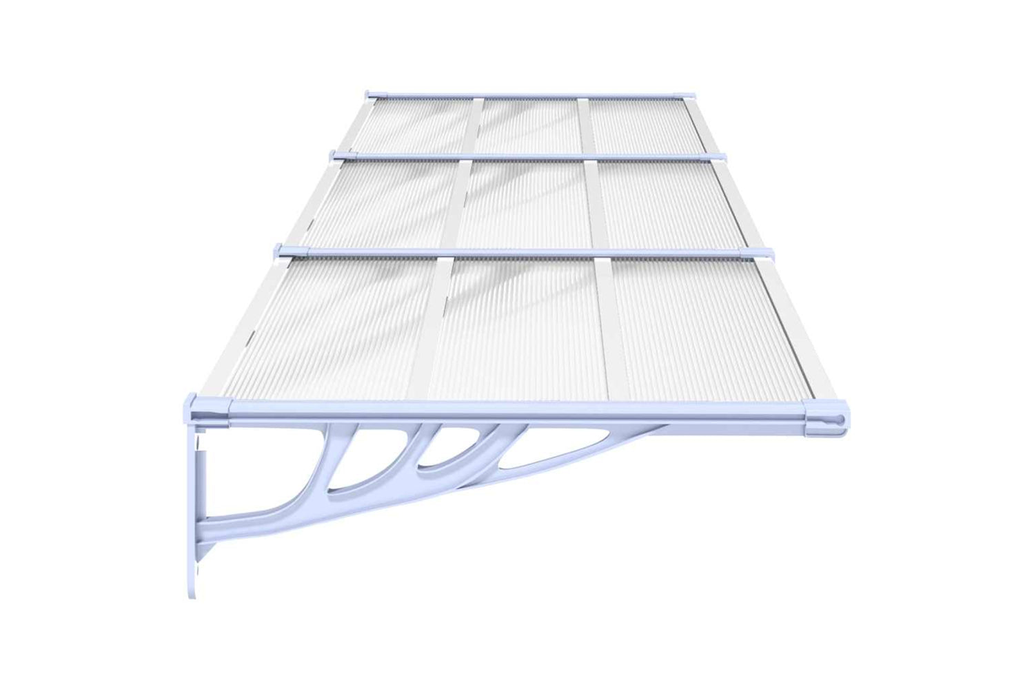 Vidaxl Door Canopy Grey And Transparent 297.5x90 Cm Polycarbonate-3