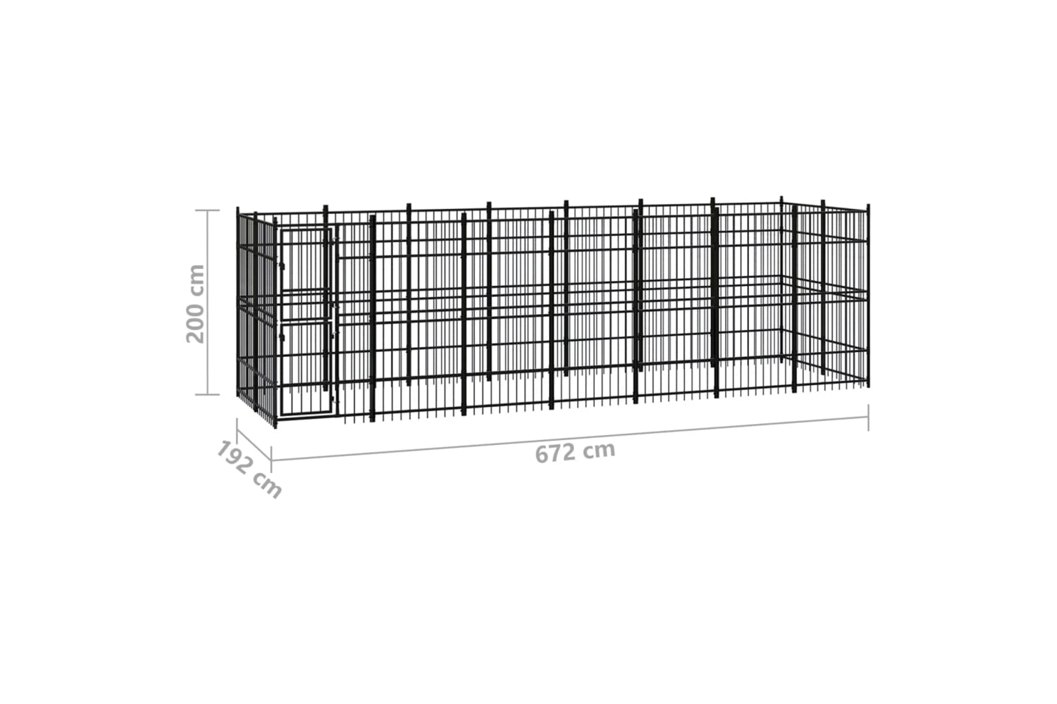 Vidaxl 3097961 Outdoor Dog Kennel Steel 12.9 M2-7