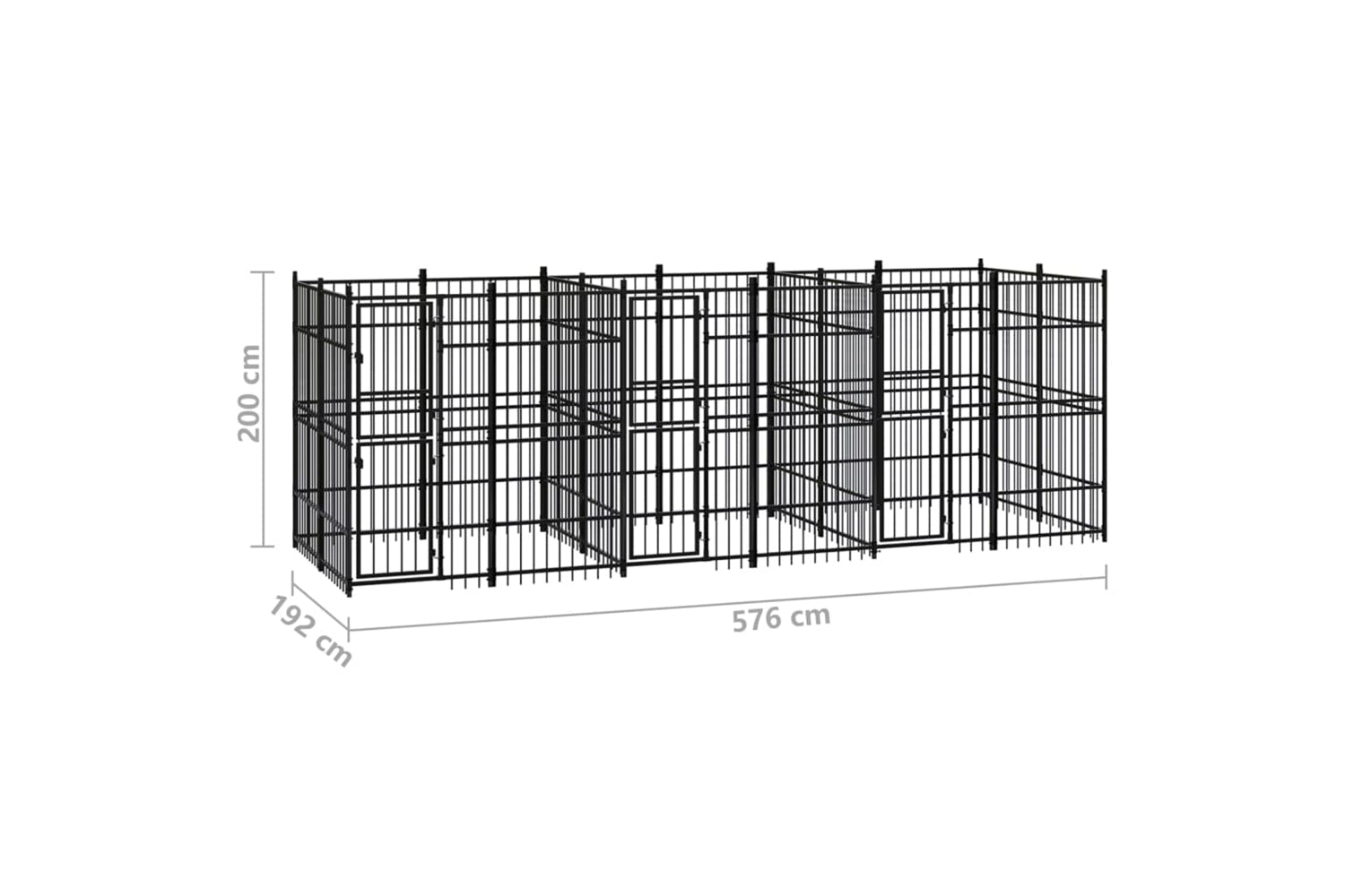 Vidaxl 3098011 Outdoor Dog Kennel Steel 11.06 M2-7