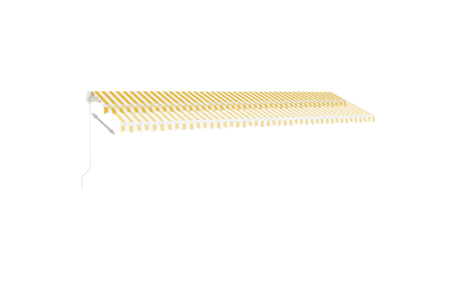 vidaXL 3069683 Manual Retractable Awning With Led 600x350cm Yellow And White-5